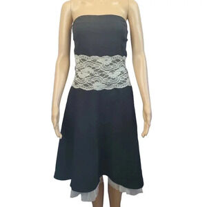 Ruby Rox Brand Size 9 Strapless Lace Detail Tule Petticoat 50's Inspired Dress